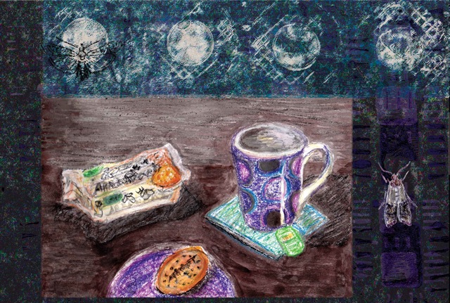 'Tea and Biscuit Vanitas' by Narelle Adair Coxhead. Narelle can be found at http://designcxadair.wordpress.com/