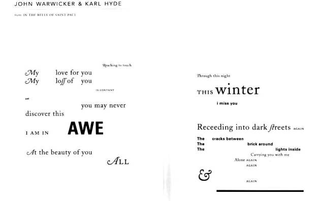 John Warwicker & Karl Hyde - 'from IN THE BELLY OF SAINT PAUL'