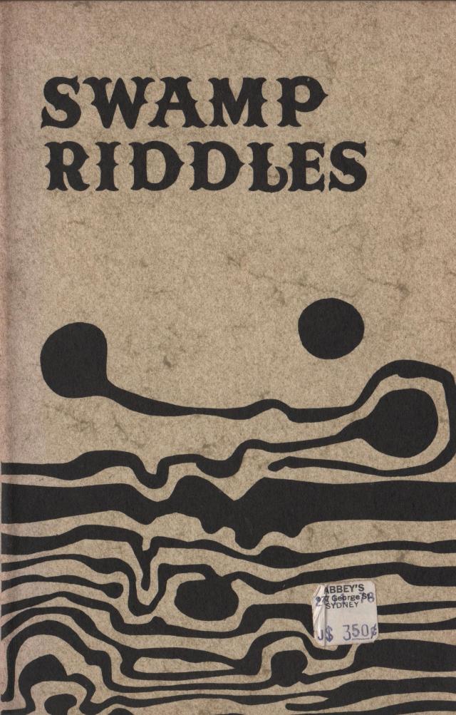 Cover of Swamp Riddles by Robert Adamson. Island Press 1974