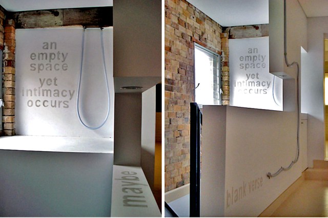 'Intimacy ' 2010 at Articulate Project Space, Sydney. Photo by William Seeto