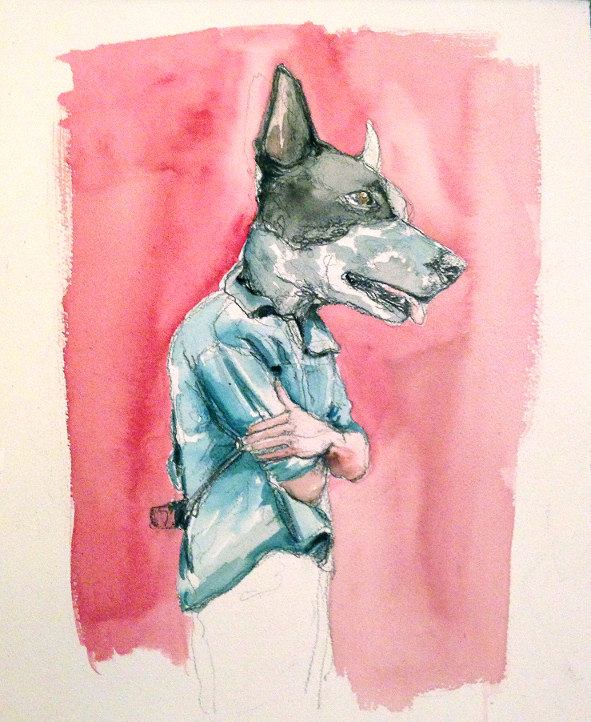 Nicci Pratten, Dogmat, pencil and watercolour, 2014: Photograph courtesy of the artist