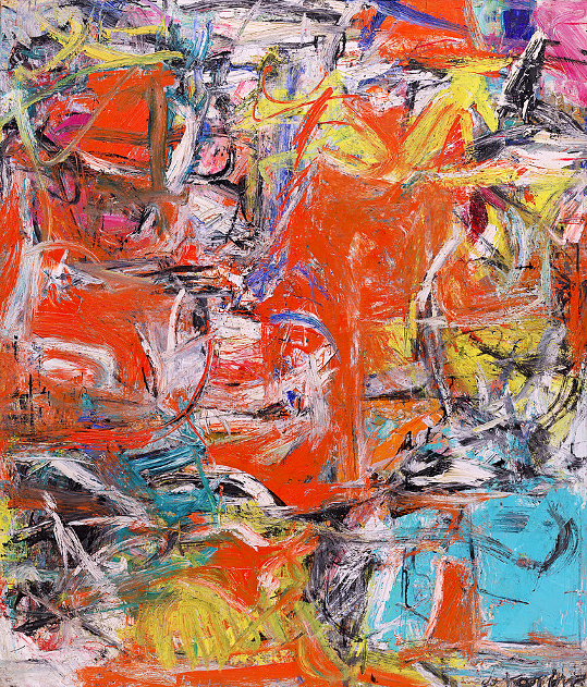 Willem de Kooning, Composition, oil, enamel and charcoal on canvas, 1955. Phtograph courtesy of Guggenheim Collection Online